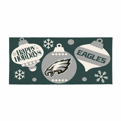 Philadelphia Eagles Holiday Flocked Coir Sassafras Switch Mat, 22"x10" - NFL