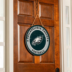 Philadelphia Eagles Round Door Décor with Hanging Rope, 18x18 - NFL Home