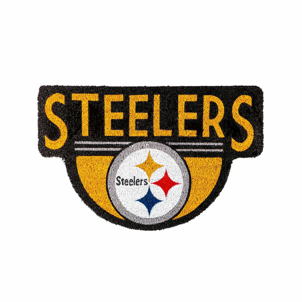 NFL Shaped Coir Door Mat, Steelers - NFL
