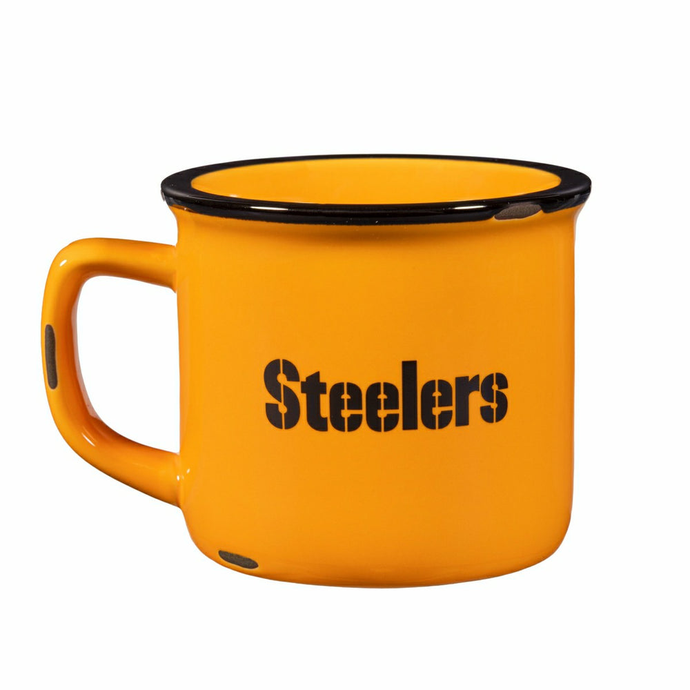 Pittsburgh Steelers Ceramic Camp Cup with Enamel Finish, 14oz - NFL
