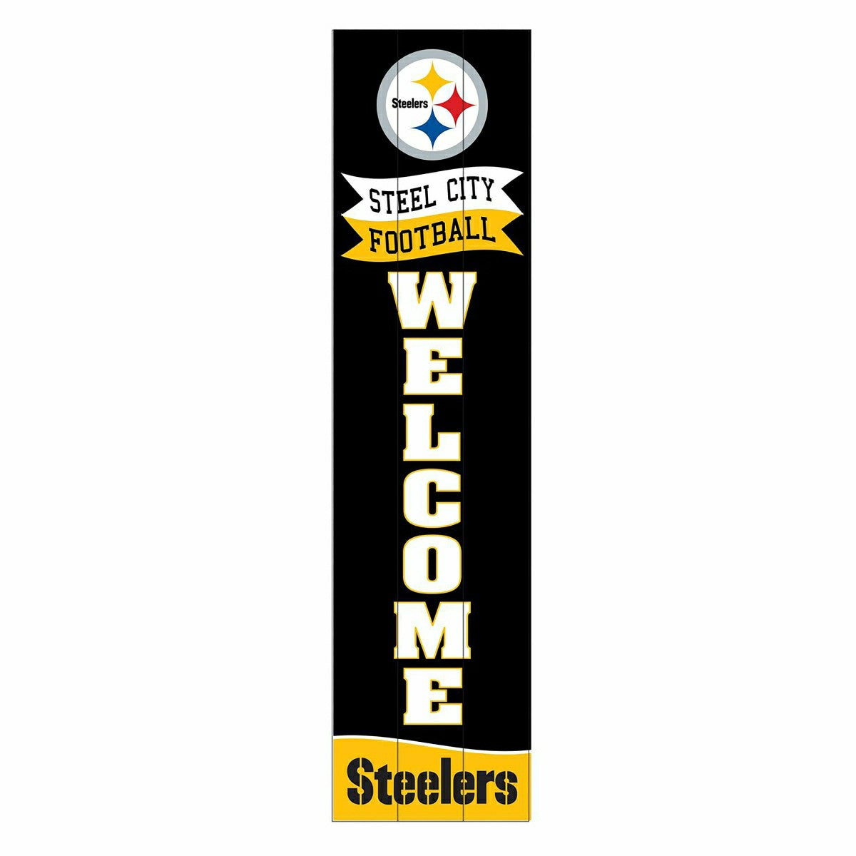 Pittsburgh Steelers Large Single Sided Leaner, 46" - NFL Home