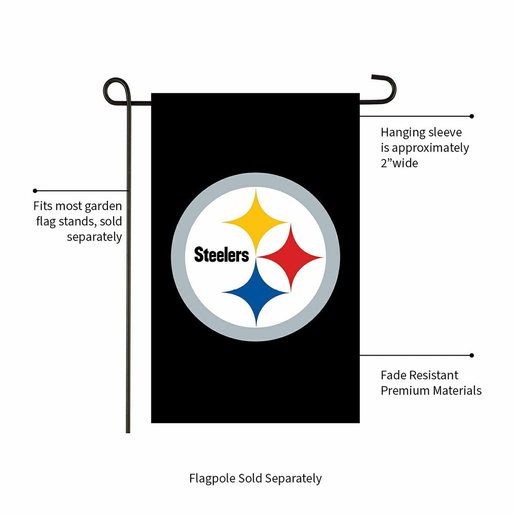 Pittsburgh Steelers Applique Garden Flag - NFL Home