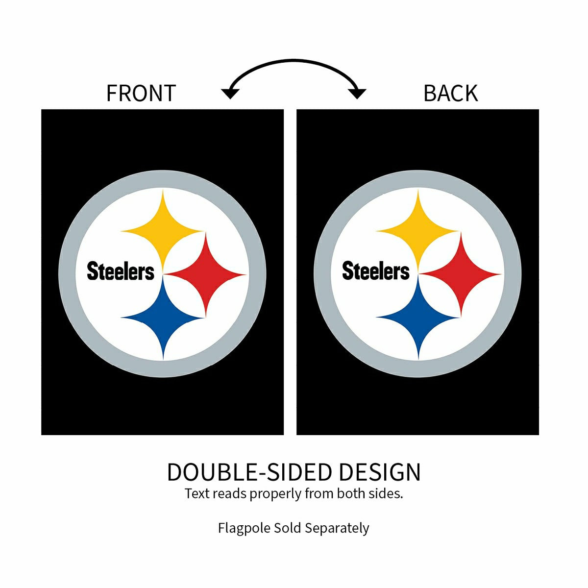 Pittsburgh Steelers Applique Garden Flag - NFL Home
