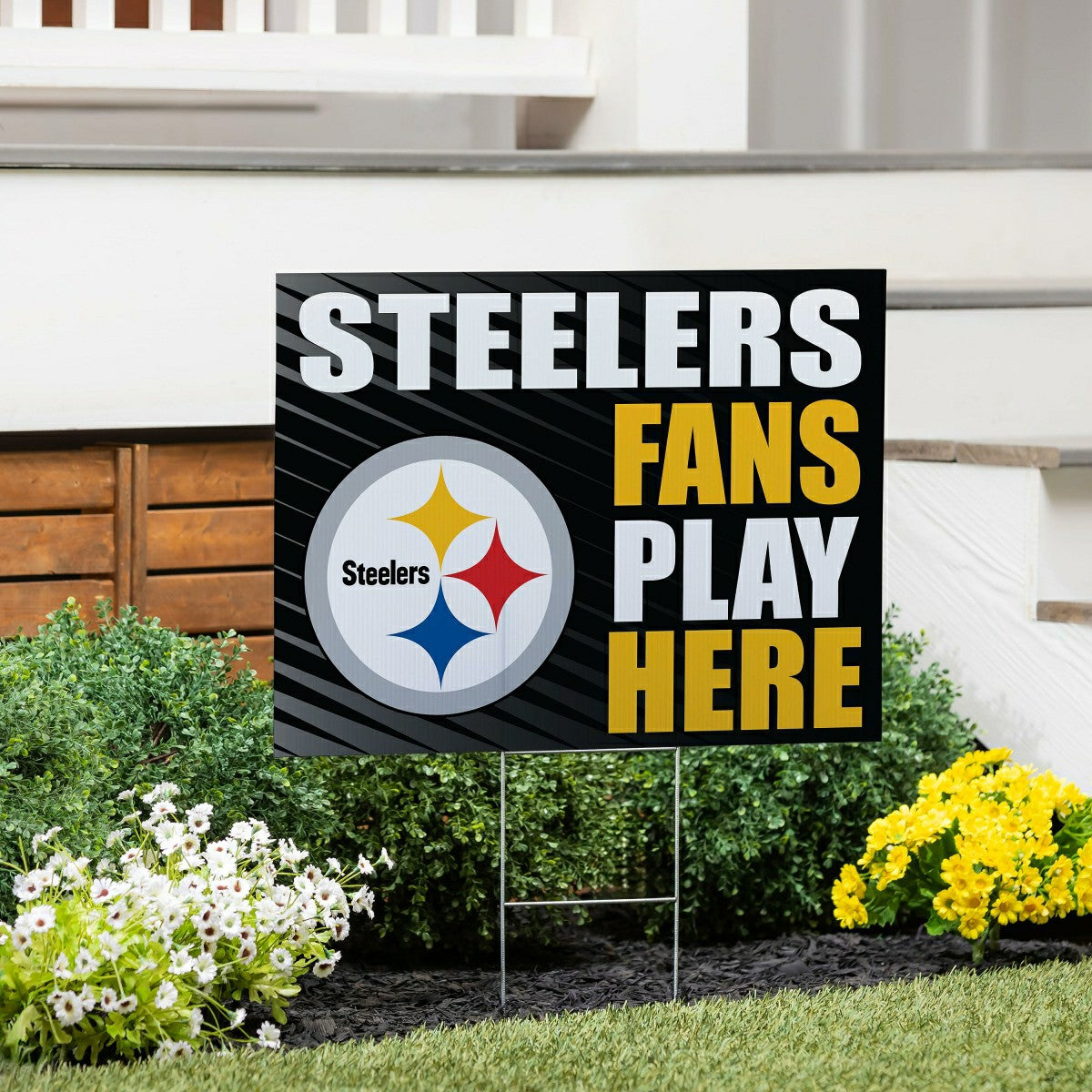 Pittsburgh Steelers Coroplast Yard Sign "Fans Play Here" - NFL Home