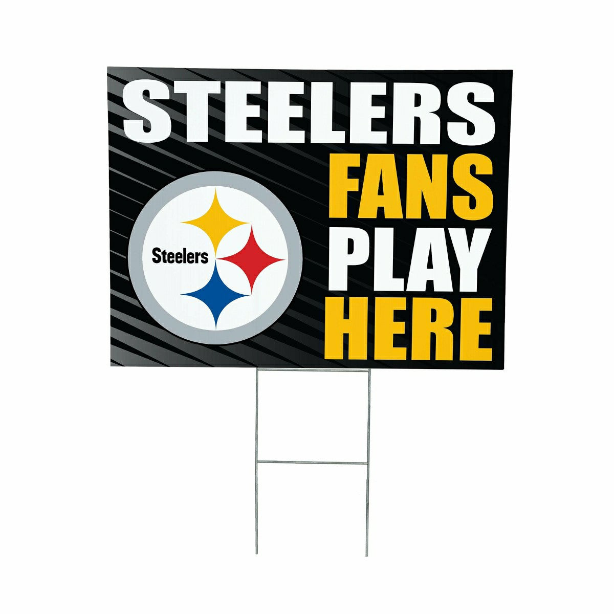 Pittsburgh Steelers Coroplast Yard Sign "Fans Play Here" - NFL Home