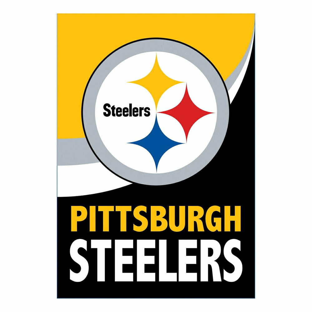 Pittsburgh Steelers Burlap Flag GDN Size - NFL Home
