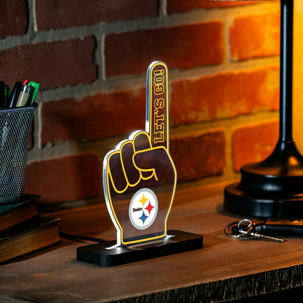 Pittsburgh Steelers NFL Football Foam Finger Desklite LED Decor - NFL Home