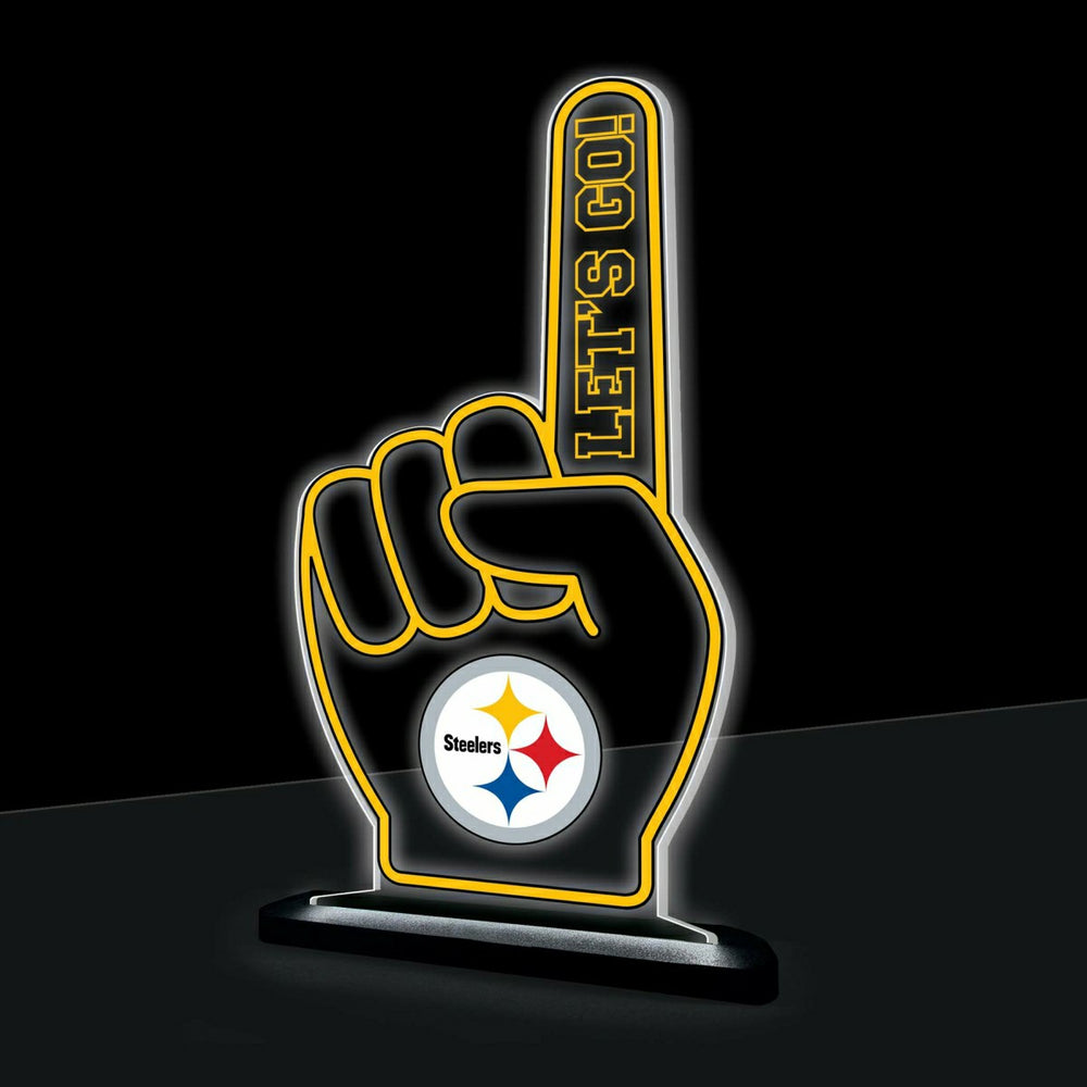 Pittsburgh Steelers NFL Football Foam Finger Desklite LED Decor - NFL Home