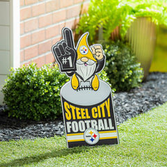 Pittsburgh Steelers Gnome Metal Sign 10"L x 30"H - NFL Home