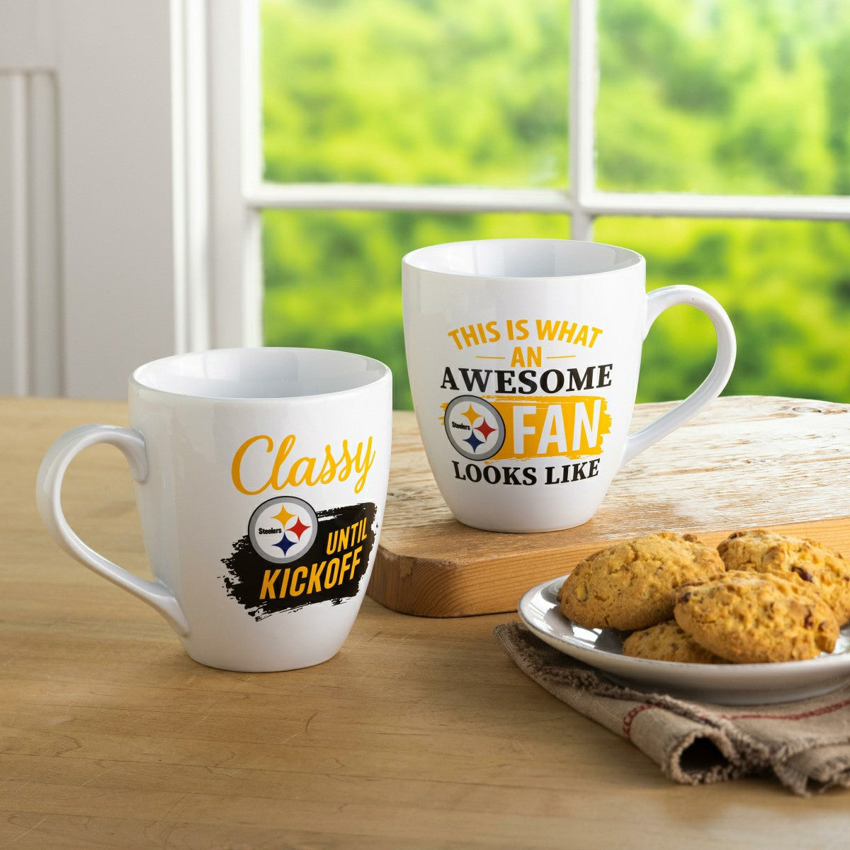 Pittsburgh Steelers, Ceramic Cup O'Java 17oz Gift Set - NFL