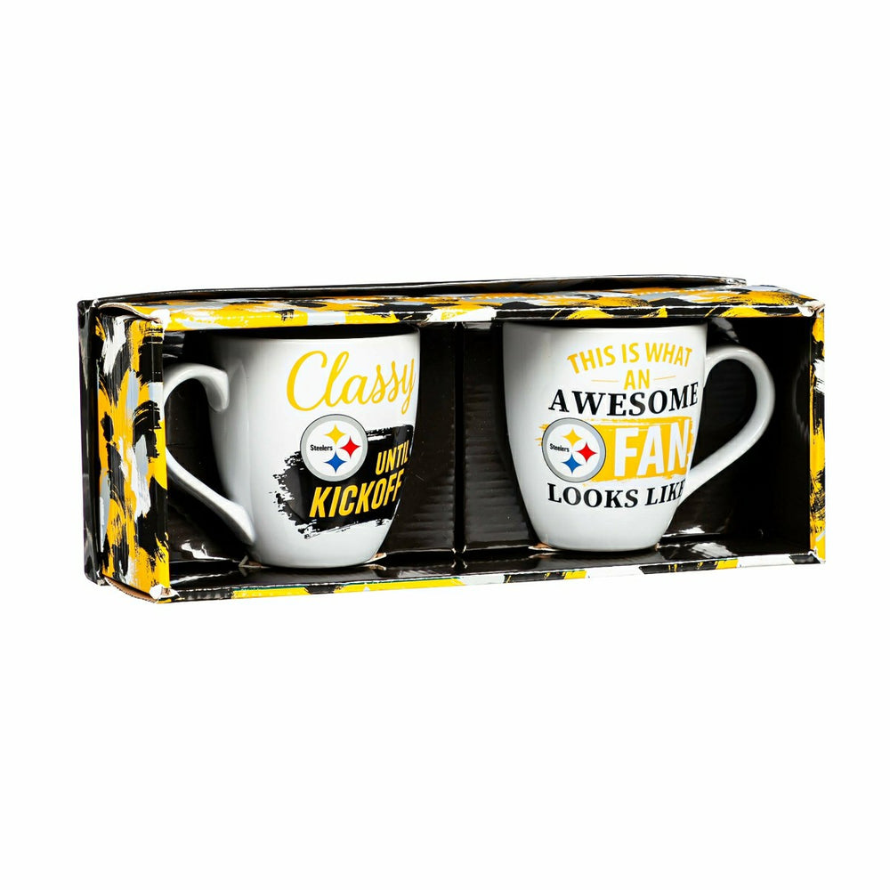 Pittsburgh Steelers, Ceramic Cup O'Java 17oz Gift Set - NFL