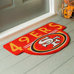 NFL Shaped Coir Door Mat, San Francisco 49s - NFL