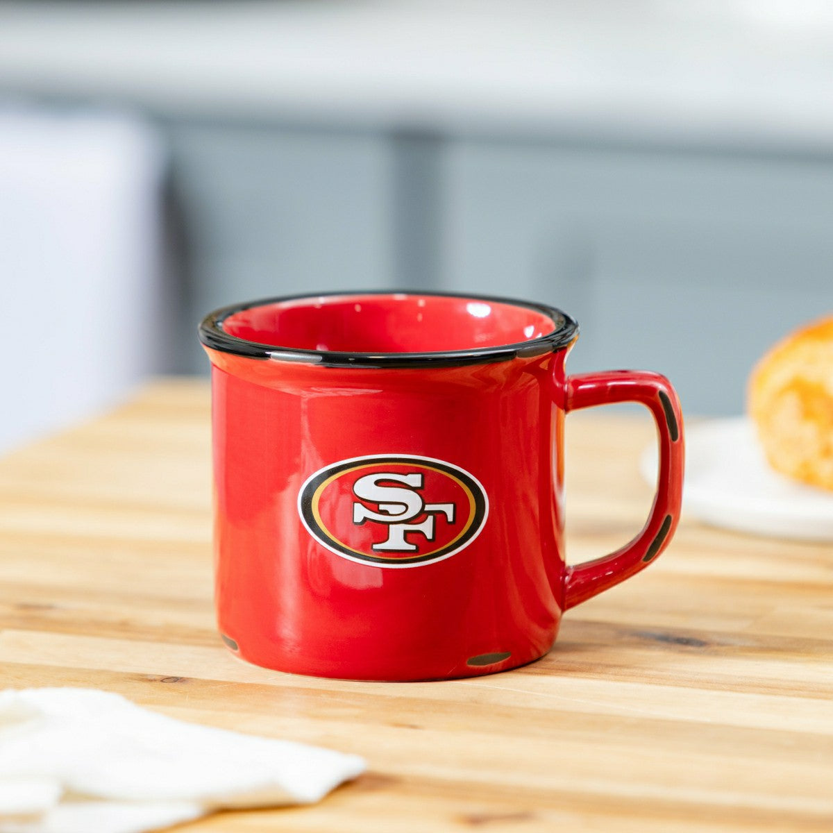 San Francisco 49ers Ceramic Camp Cup with Enamel Finish, 14oz - NFL