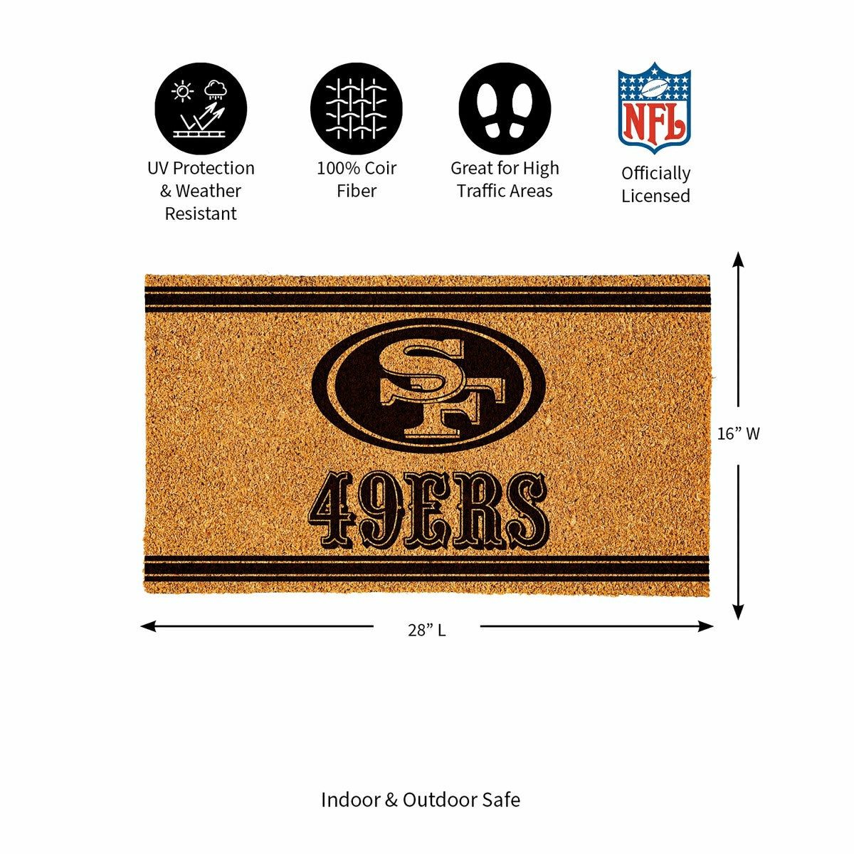 San Francisco 49ers, Coir Mat 1C - NFL