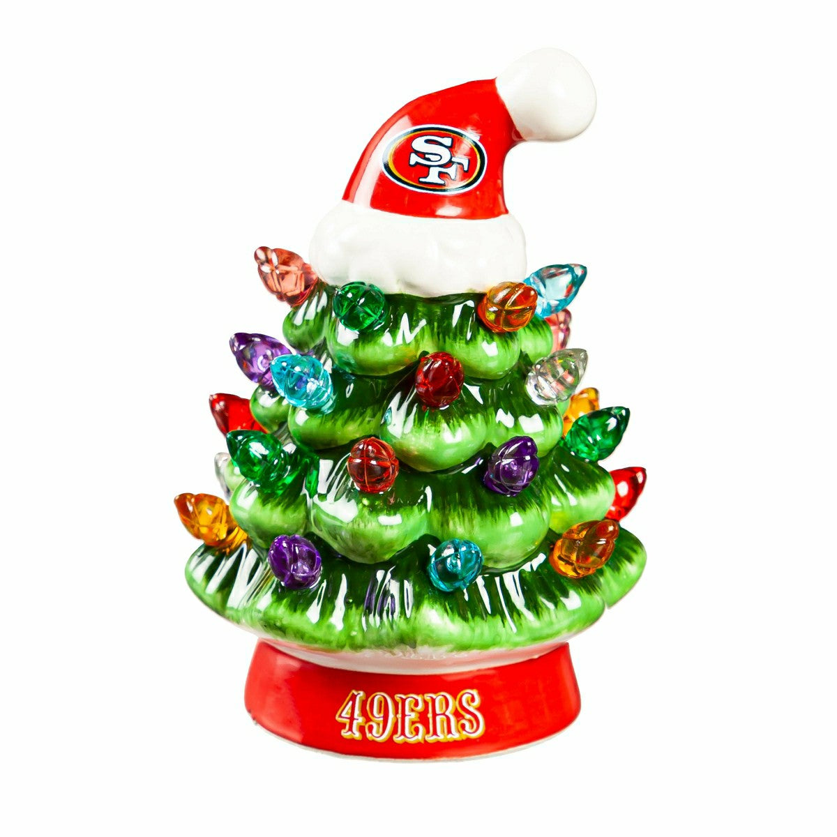 4" Mini LED Tabletop Christmas Tree, Set of 2, San Francisco 49ers - NFL Home