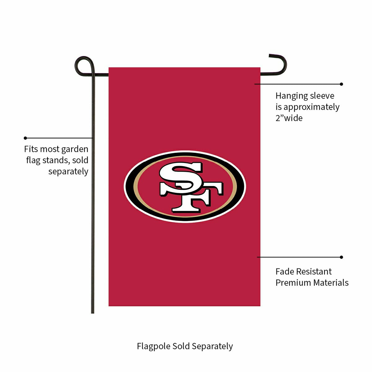 Applique Flag, Gar., San Francisco 49ers - NFL Home