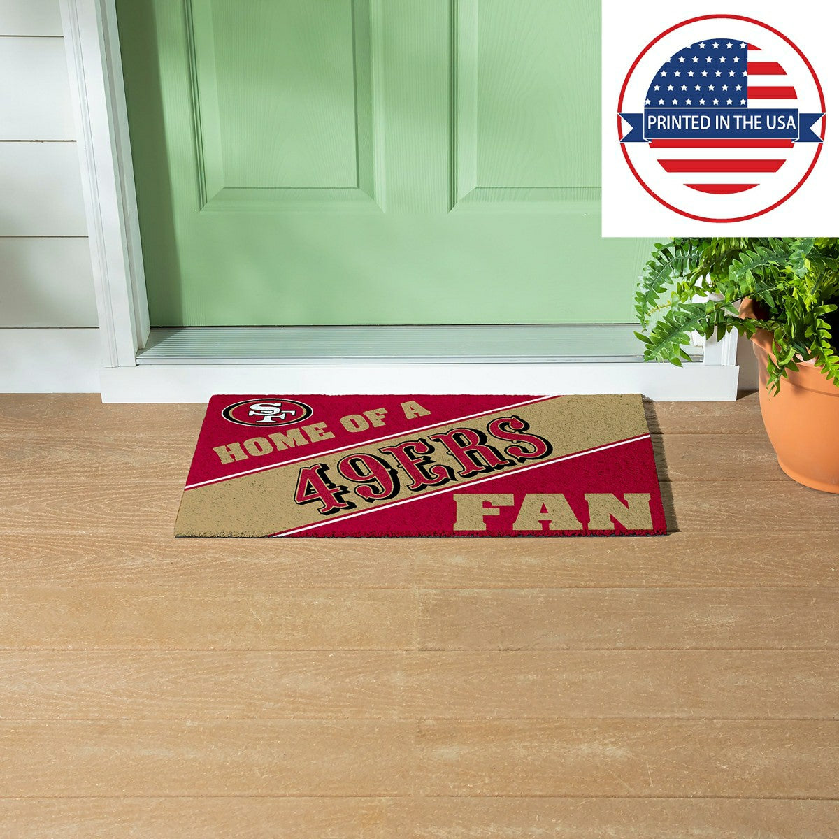 San Francisco 49ers, PVC Mat COLOR, Home of a Fan - NFL