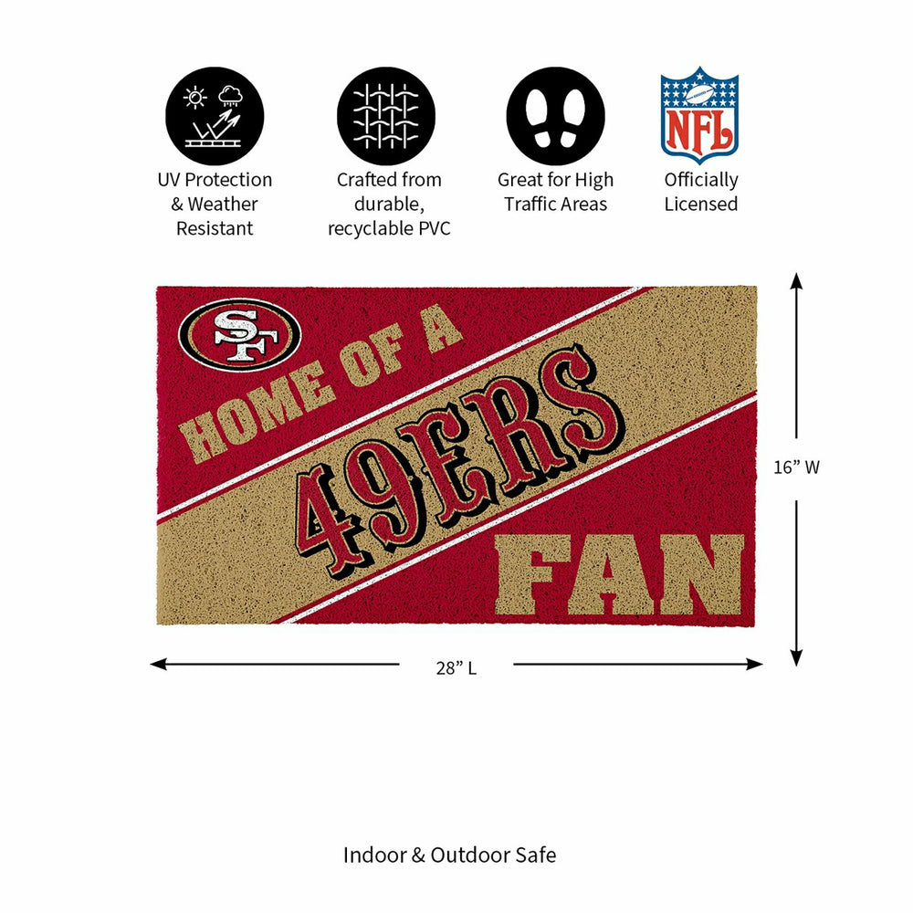 San Francisco 49ers, PVC Mat COLOR, Home of a Fan - NFL