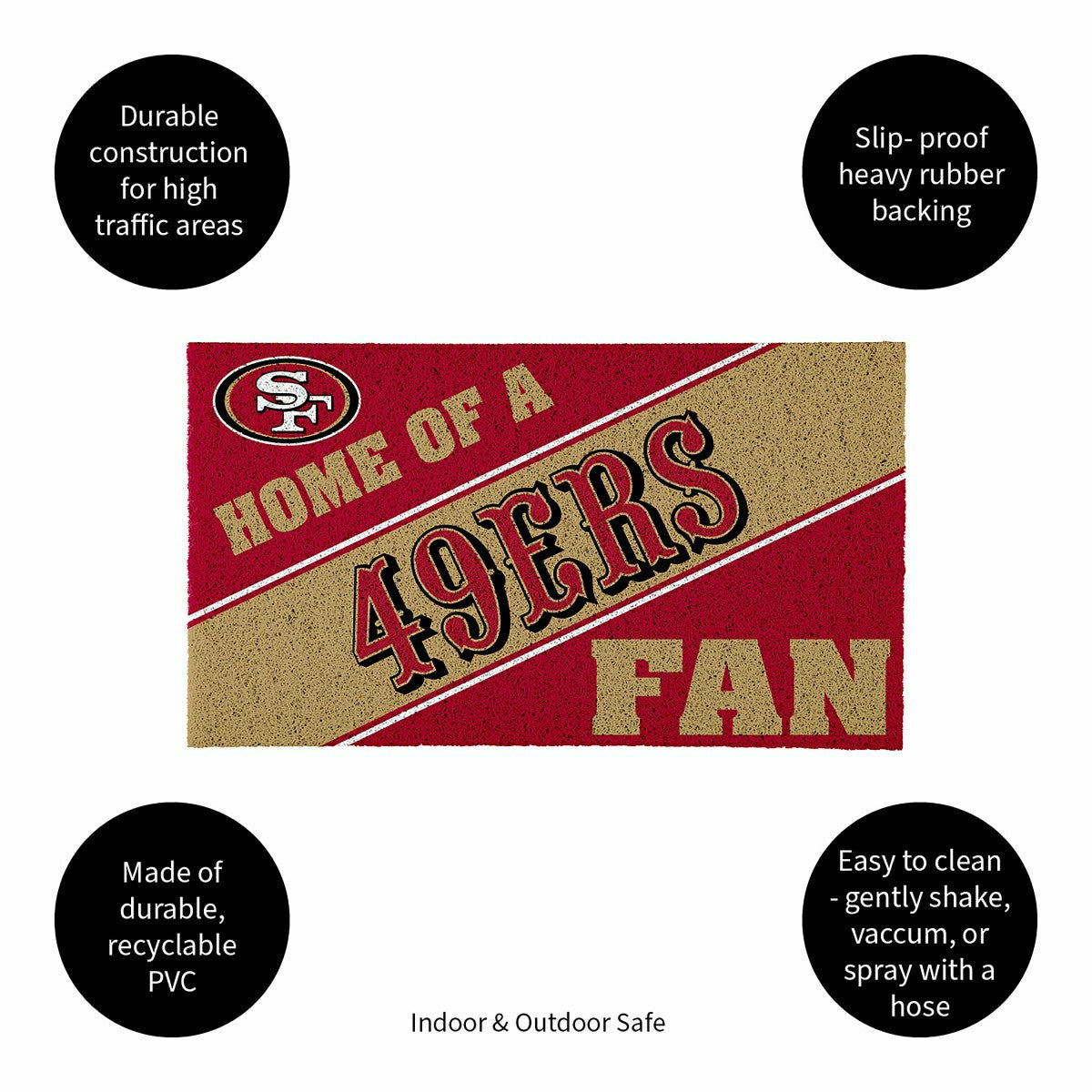 San Francisco 49ers, PVC Mat COLOR, Home of a Fan - NFL