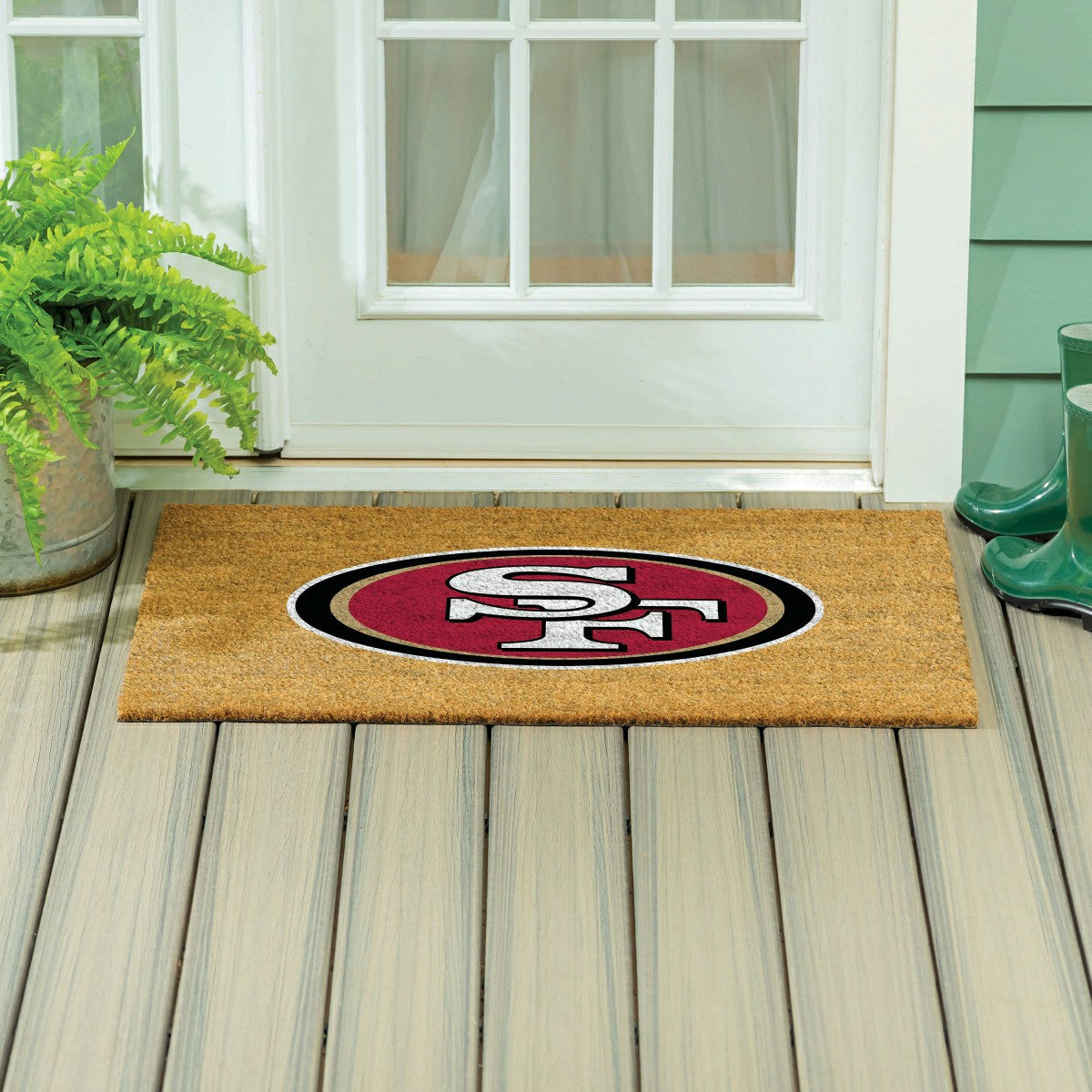 San Francisco 49ers Large Full Color Coir Mat, 36"x24" - NFL
