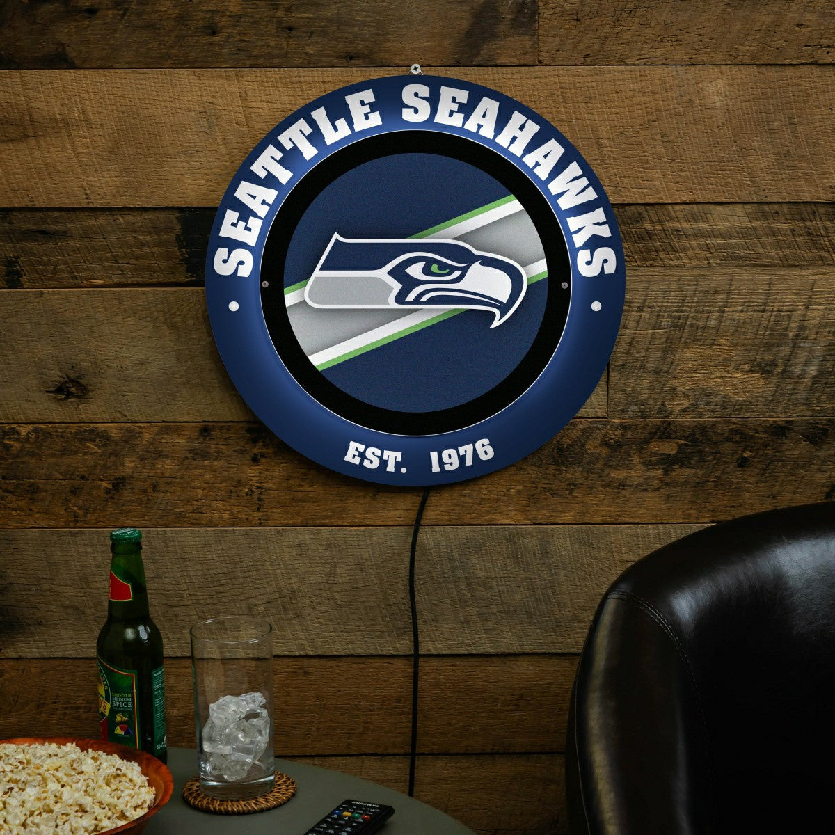 Seattle Seahawks, Metal Lite, Round - NFL