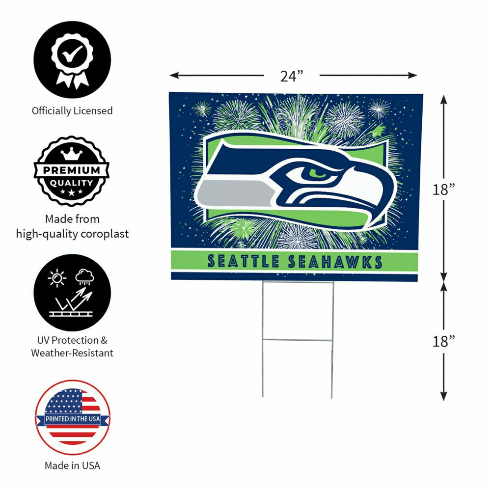 Seattle Seahawks Yard Sign, Patriotic - NFL Home