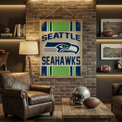 Seattle Seahawks, Canvas Wall Tapestry, Large, 54x36 - NFL Home