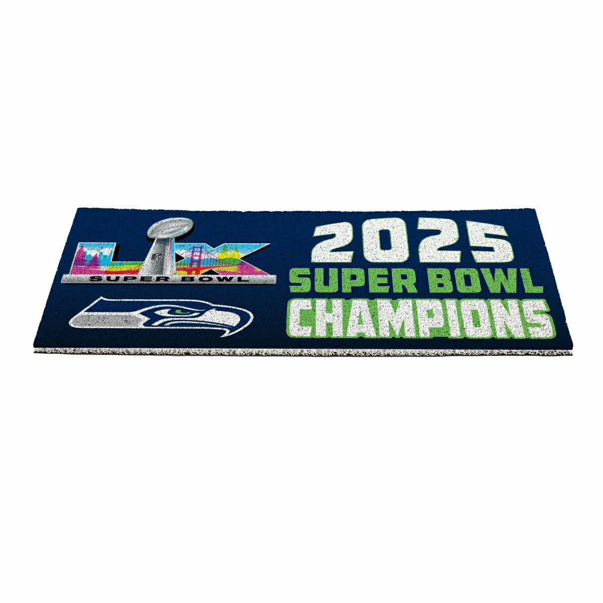 Seattle Seahawks, Super Bowl 60, Champions, Turf Mat, Color, 28"x 16" - NFL