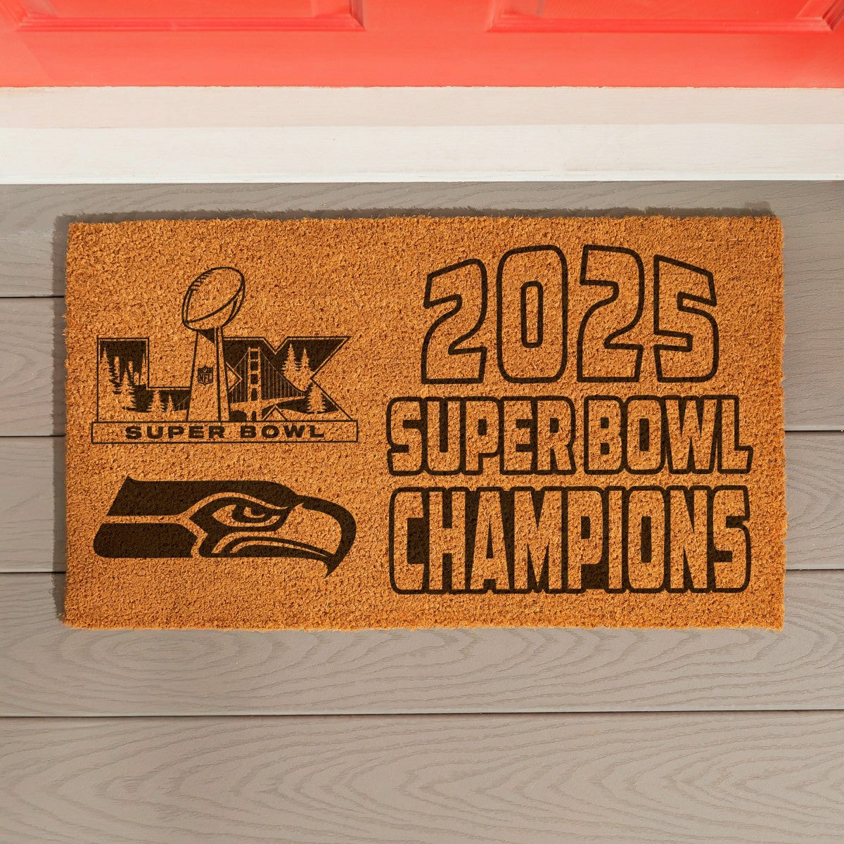 Seattle Seahawks, Super Bowl 60, Champions, Coir Mat, One Color, 28"x  - NFL
