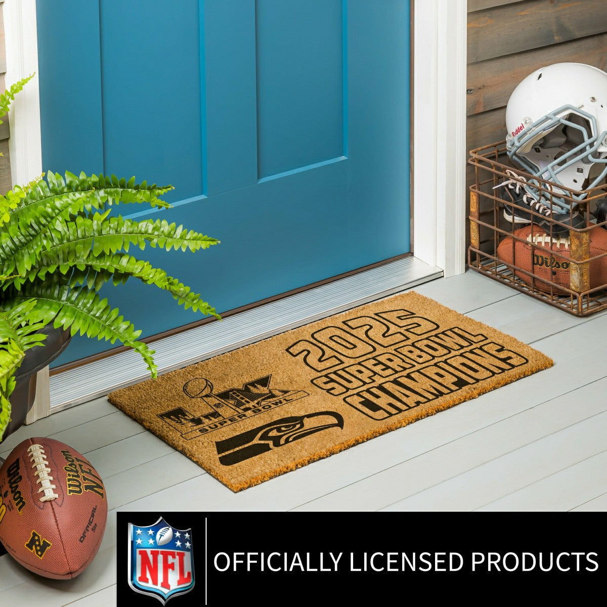 Seattle Seahawks, Super Bowl 60, Champions, Coir Mat, One Color, 28"x  - NFL
