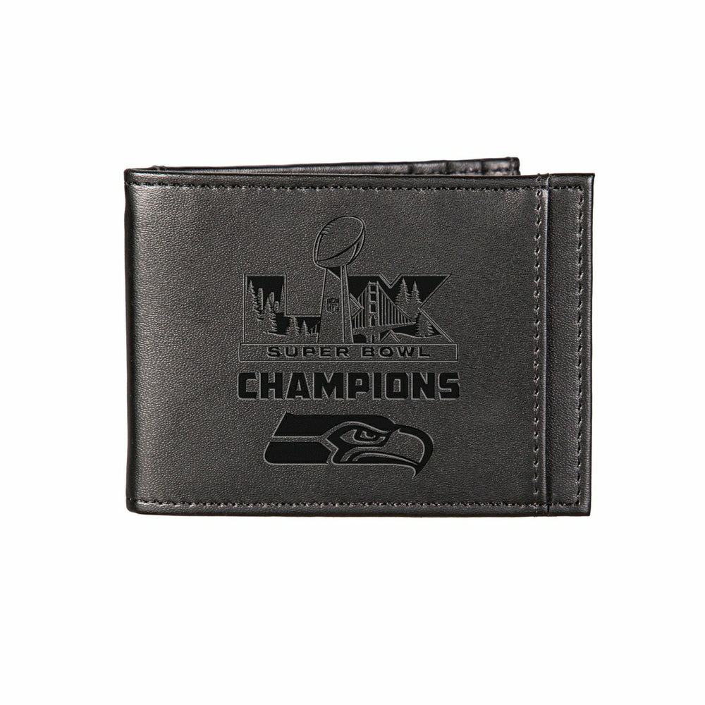 Seattle Seahawks, Super Bowl 60, Front Pocket Wallet, Black - NFL Home