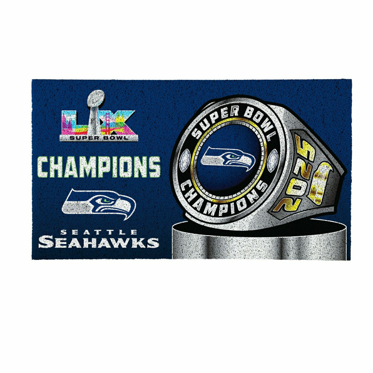 Seattle Seahawks, Super Bowl 60, Ring, Turf Mat, Color - NFL