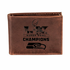 Seattle Seahawks, Super Bowl 60, Wallet, Bi-fold, Brown - NFL Home