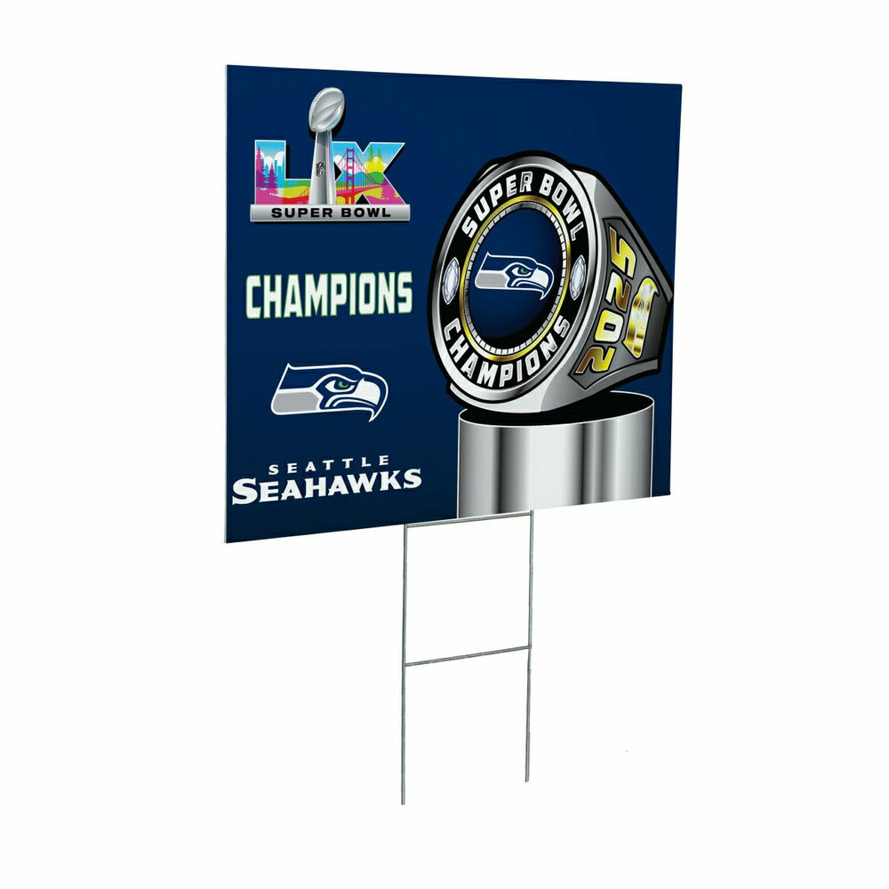 Seattle Seahawks, Super Bowl 60, Ring, Cororplast Yard Sign - NFL Home