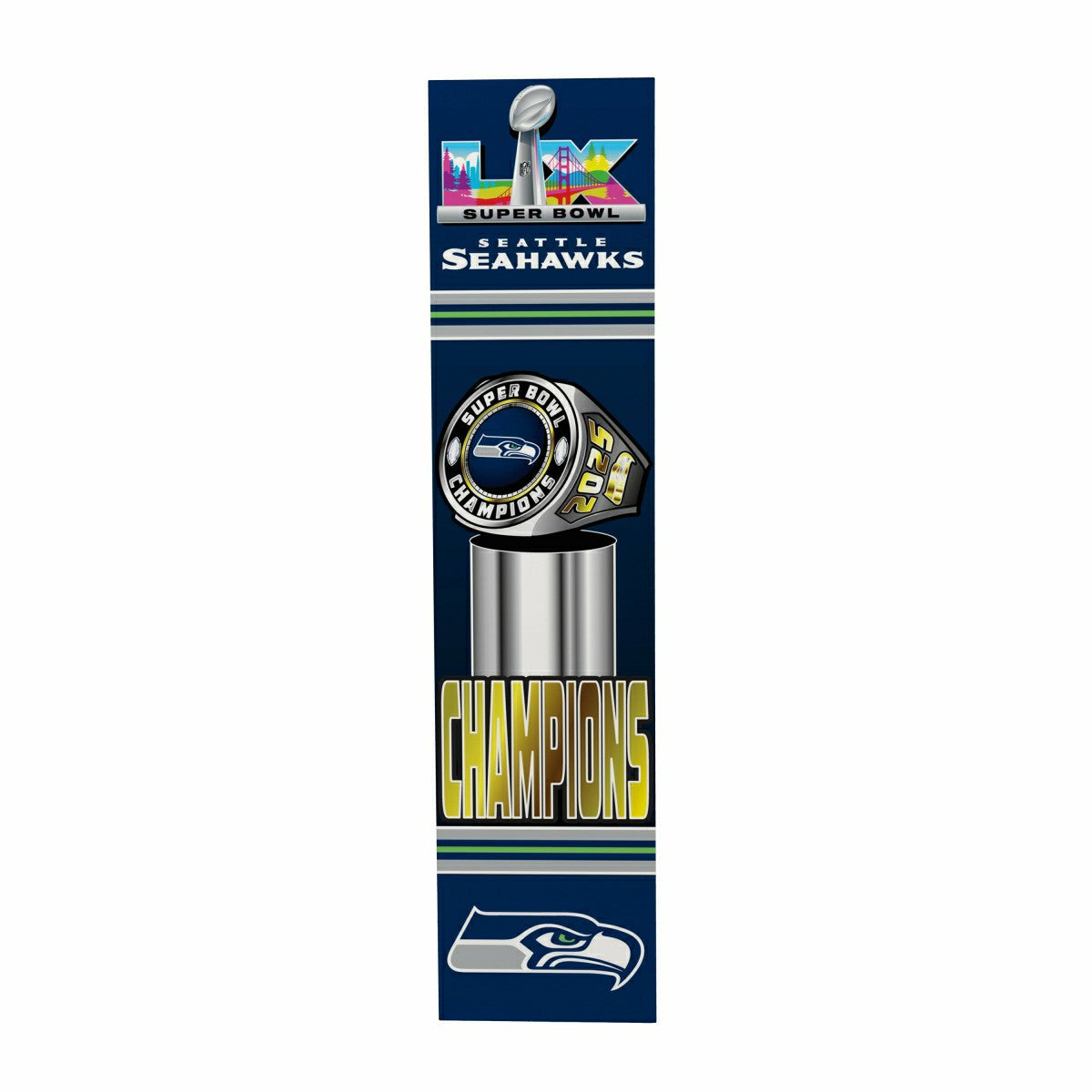 Seattle Seahawks, Super Bowl 60, Ring, Porch Leaner, 46" - NFL Home