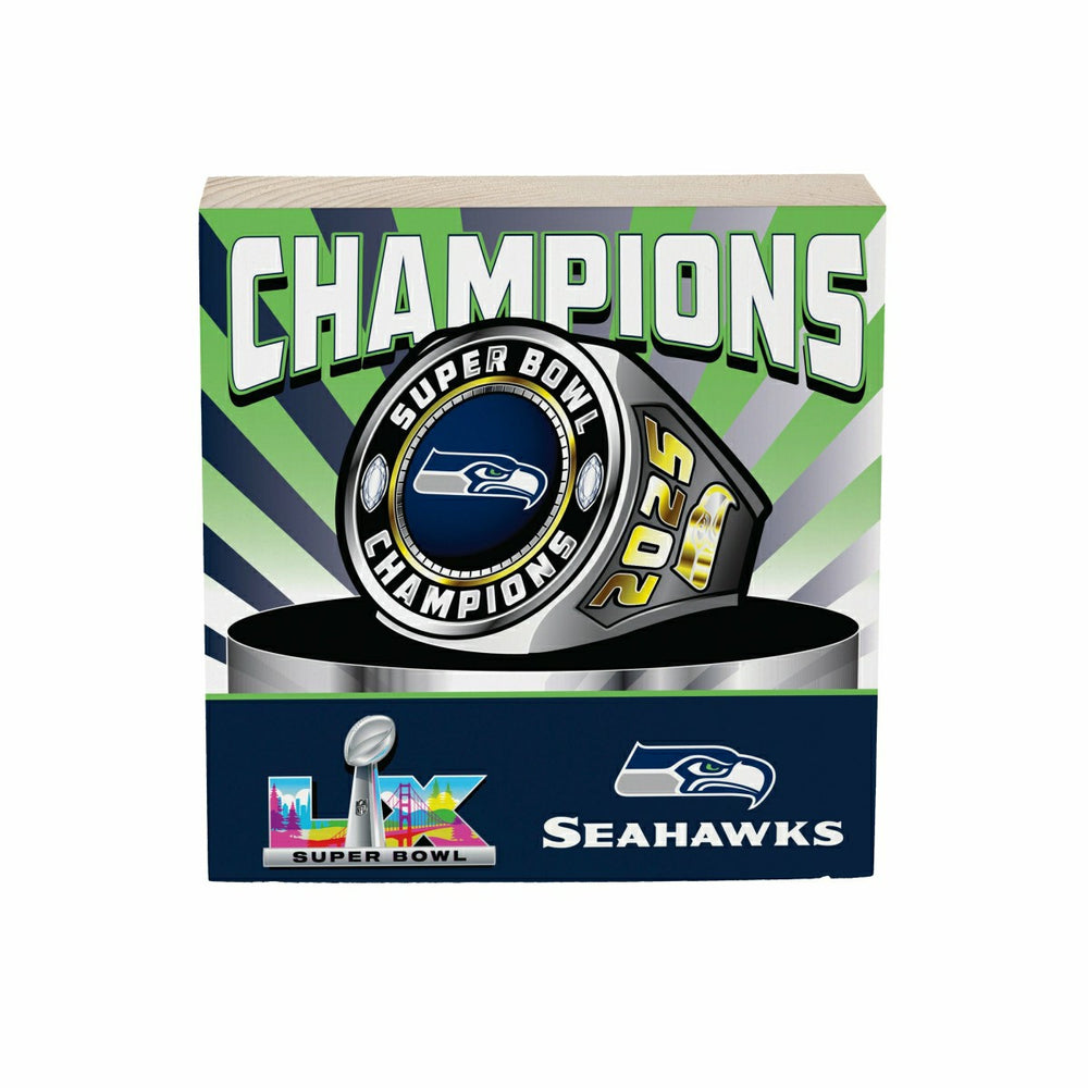 Seattle Seahawks, Super Bowl 60, Ring, Block, 6x6 - NFL Home