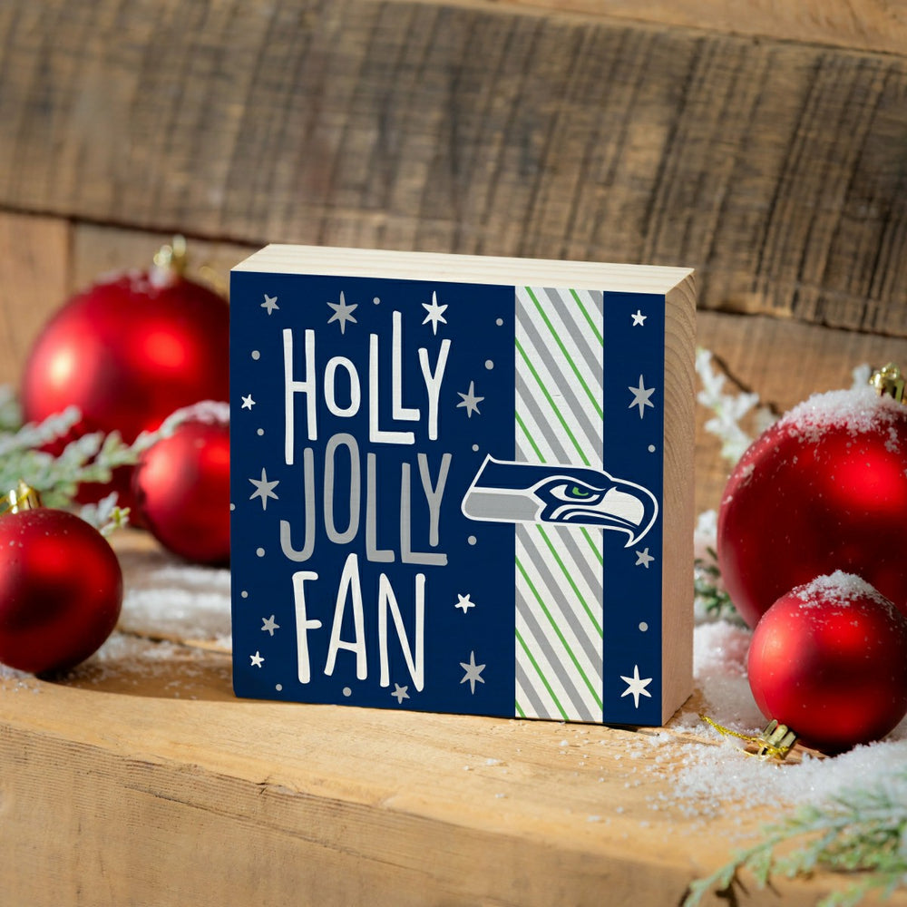 Seattle Seahawks Block, Holiday, 6x6 - NFL Home