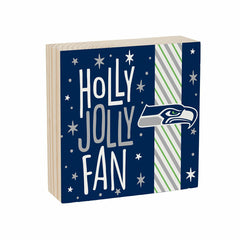 Seattle Seahawks Block, Holiday, 6x6 - NFL Home