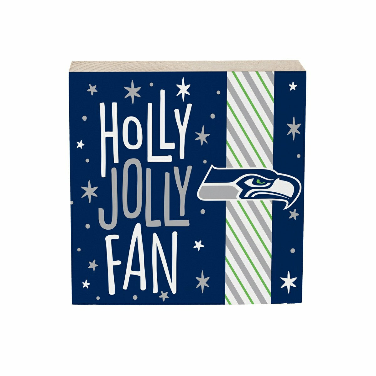 Seattle Seahawks Block, Holiday, 6x6 - NFL Home