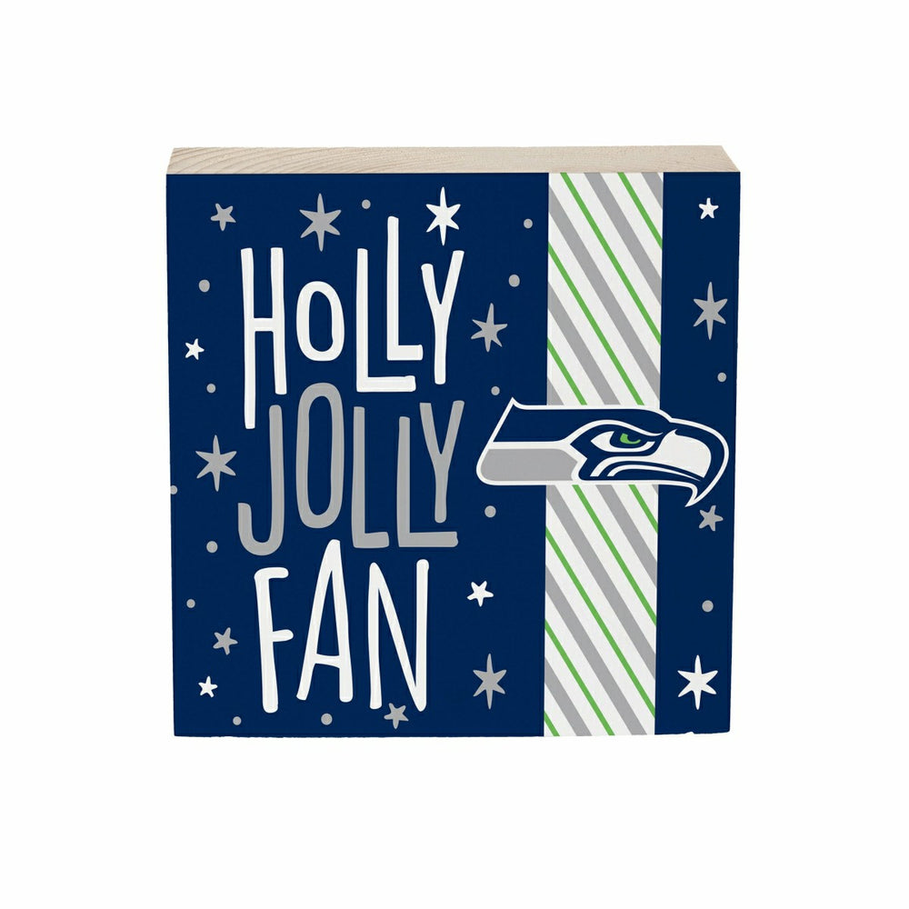 Seattle Seahawks Block, Holiday, 6x6 - NFL Home