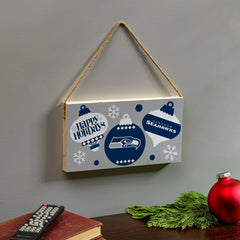 Seattle Seahawks Holiday Wood Wall Sign, 6x11 - NFL Home