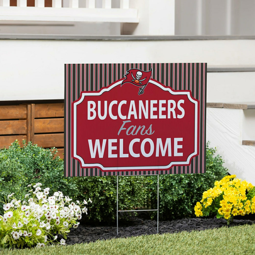 Tampa Bay Buccaneers Coroplast Yard Sign, "Fans Welcome" - NFL Home