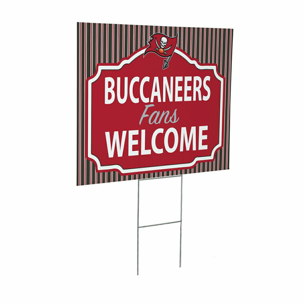 Tampa Bay Buccaneers Coroplast Yard Sign, "Fans Welcome" - NFL Home