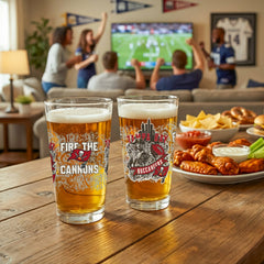Tampa Bay Buccaneers 16oz Glass pint, Set of 2 - NFL Home