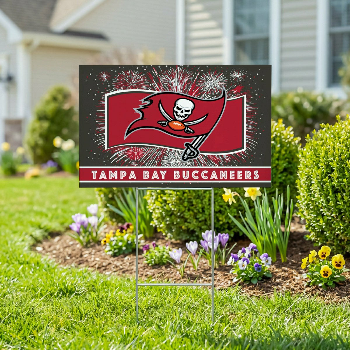 Tampa Bay Buccaneers Yard Sign, Patriotic - NFL Home