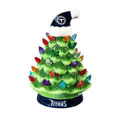 8" LED Ceramic Christmas Tree, Tennessee Titans - NFL Home