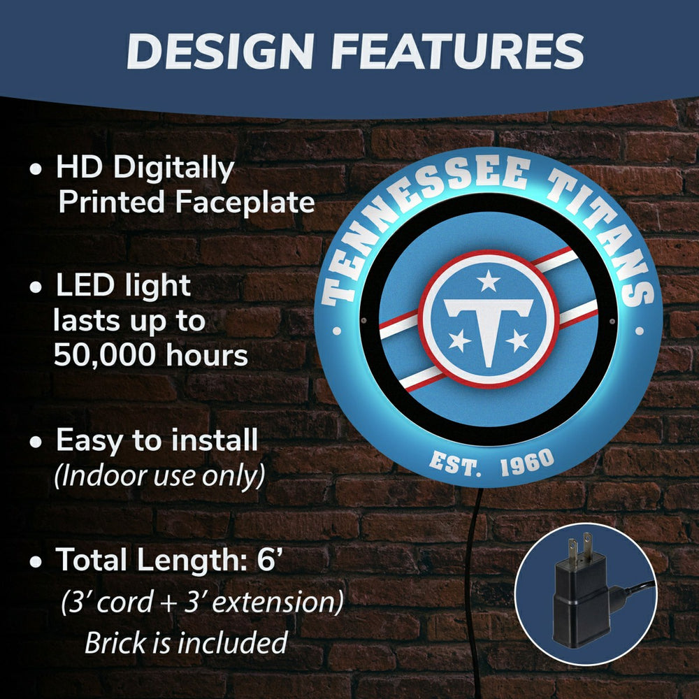 Tennessee Titans, Metal Lite, Round - NFL