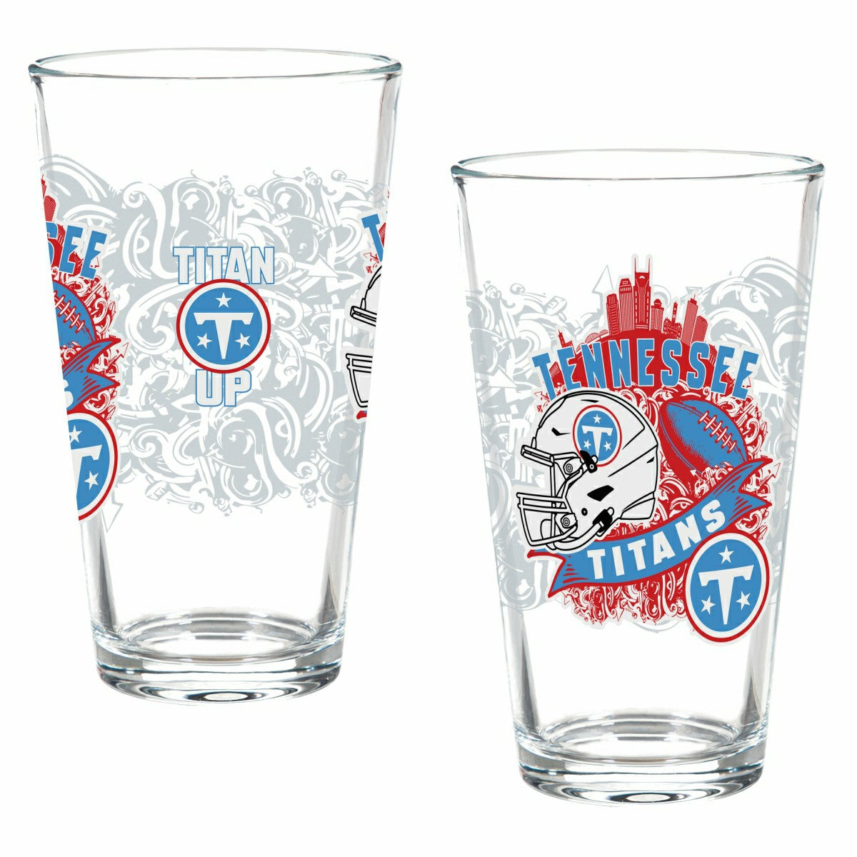 Tennessee Titans 16oz Glass pint, Set of 2 - NFL Home