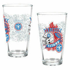 Tennessee Titans 16oz Glass pint, Set of 2 - NFL Home