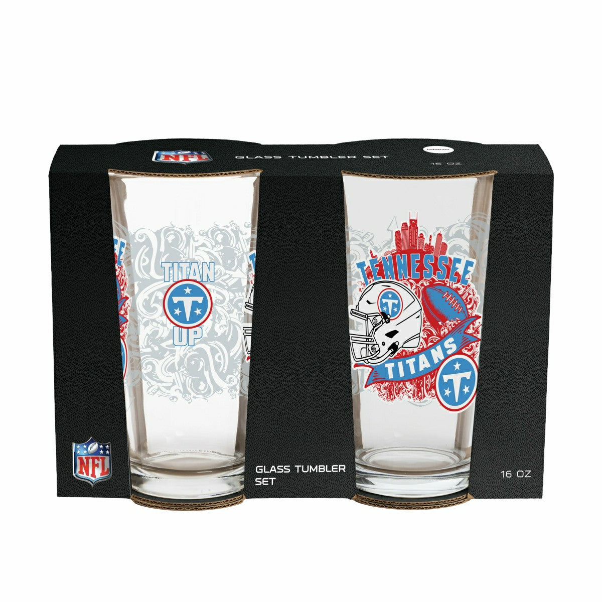 Tennessee Titans 16oz Glass pint, Set of 2 - NFL Home
